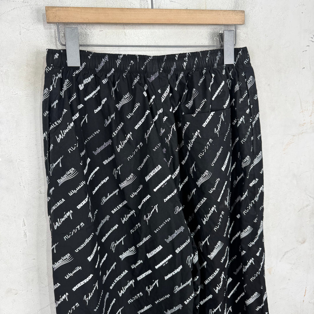 Balenciaga Multi Logo Script Pants