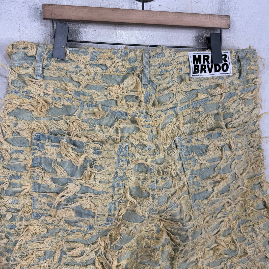 Who Decides War Boro Denim Shorts