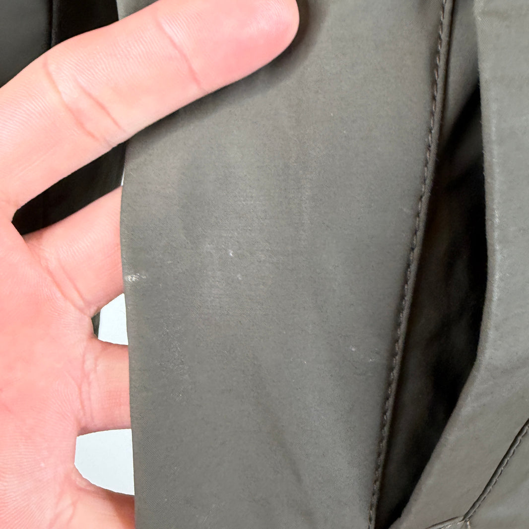 Prada Olive Green Nylon Trench Coat