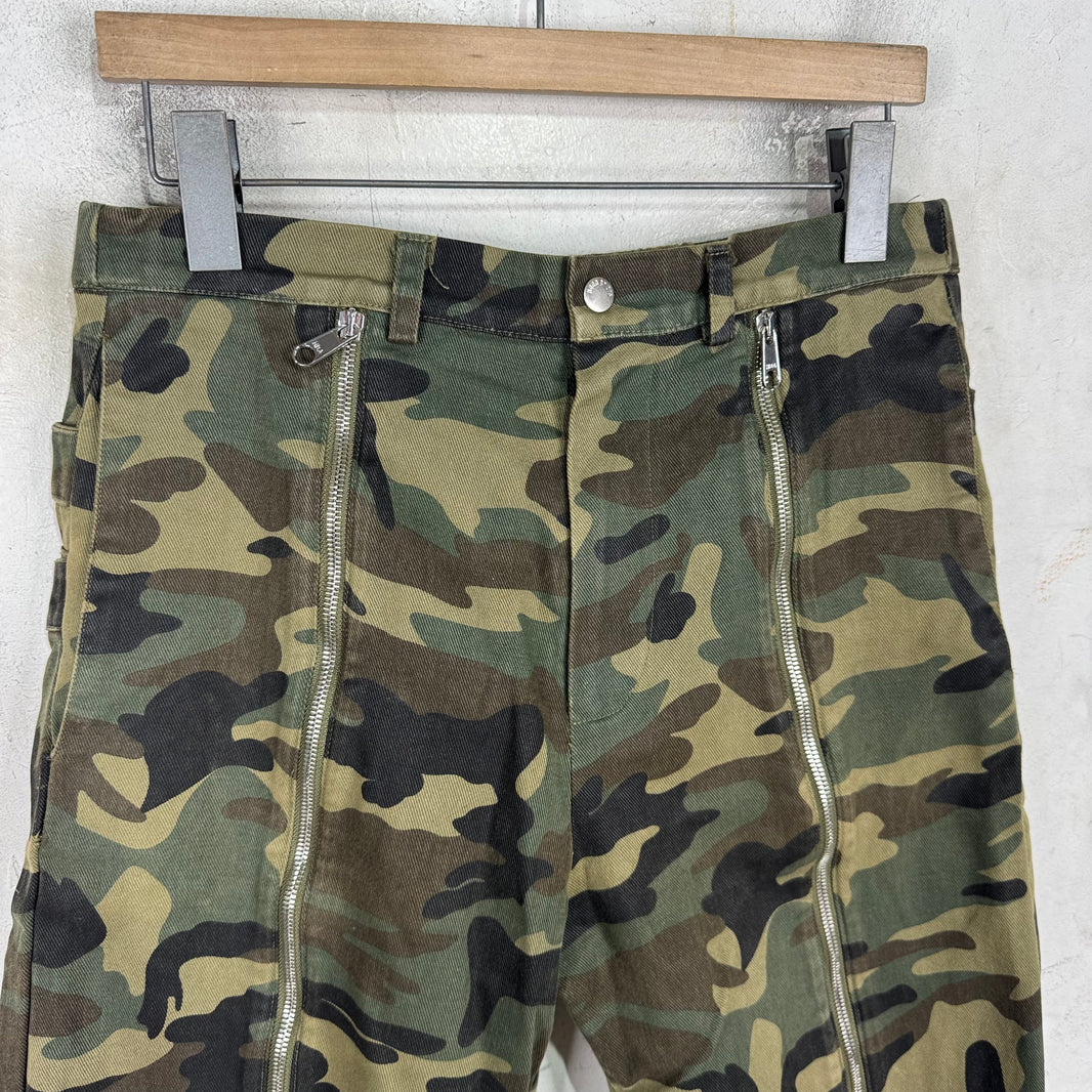 Hood By Air Layered Camo Zip Shorts