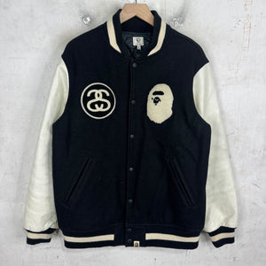 Bape x Stussy Varsity Jacket