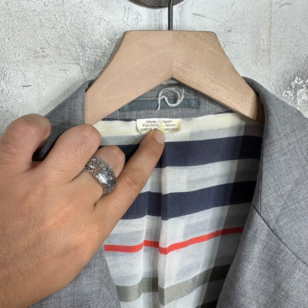 CDG HP Striped Tule Layered Blazer