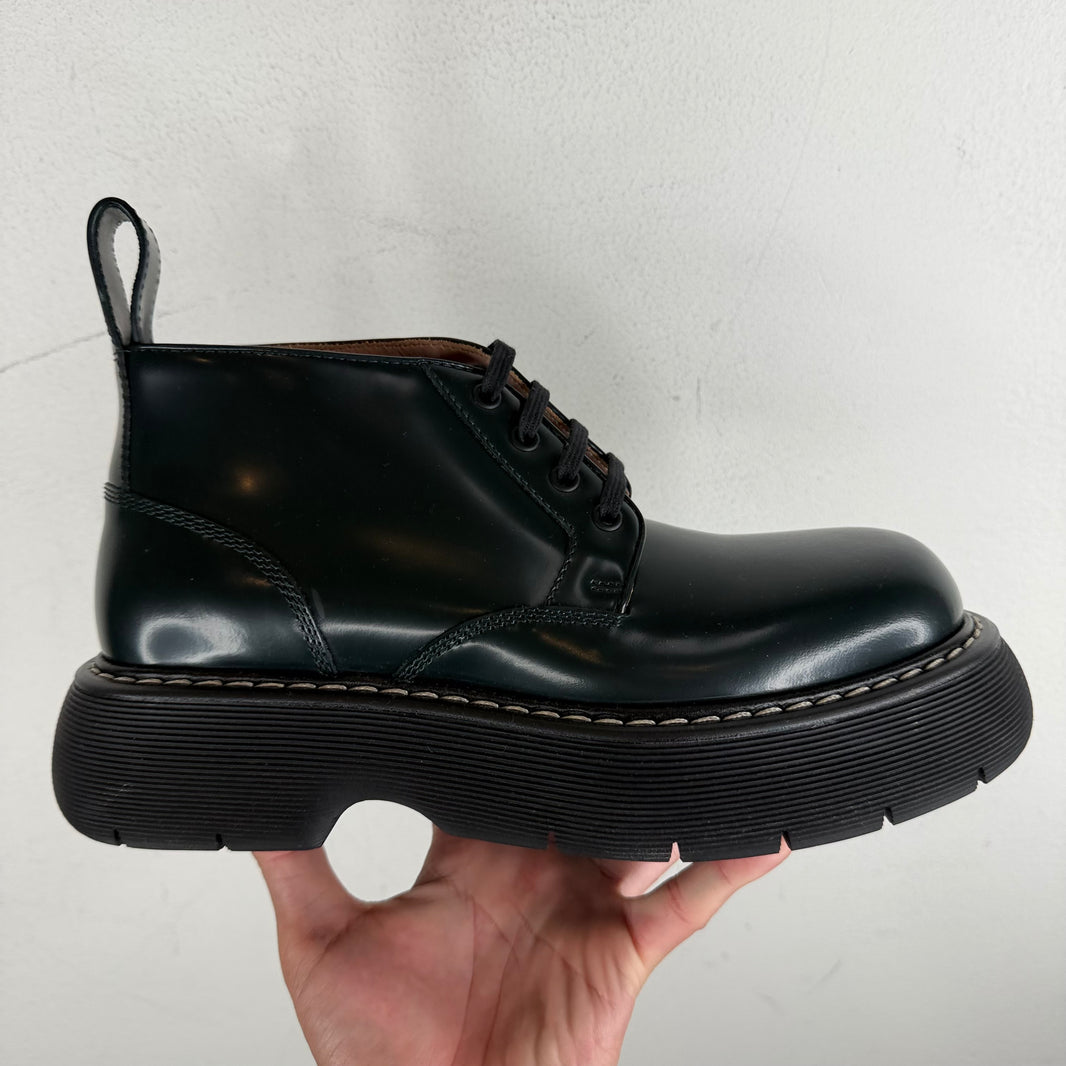 Bottega Veneta Forest Green Bounce Derbies