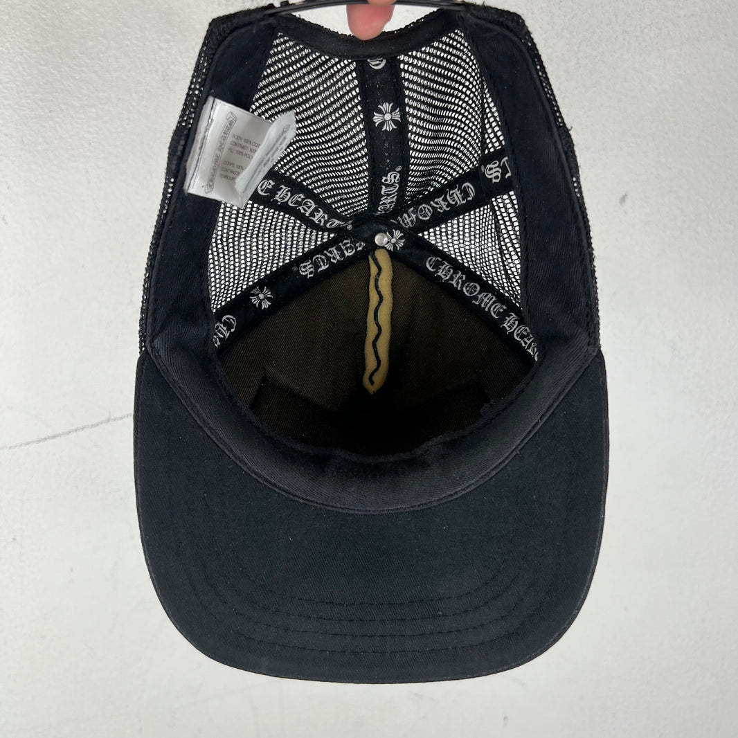 Chrome Hearts Black CH Trucker Hat