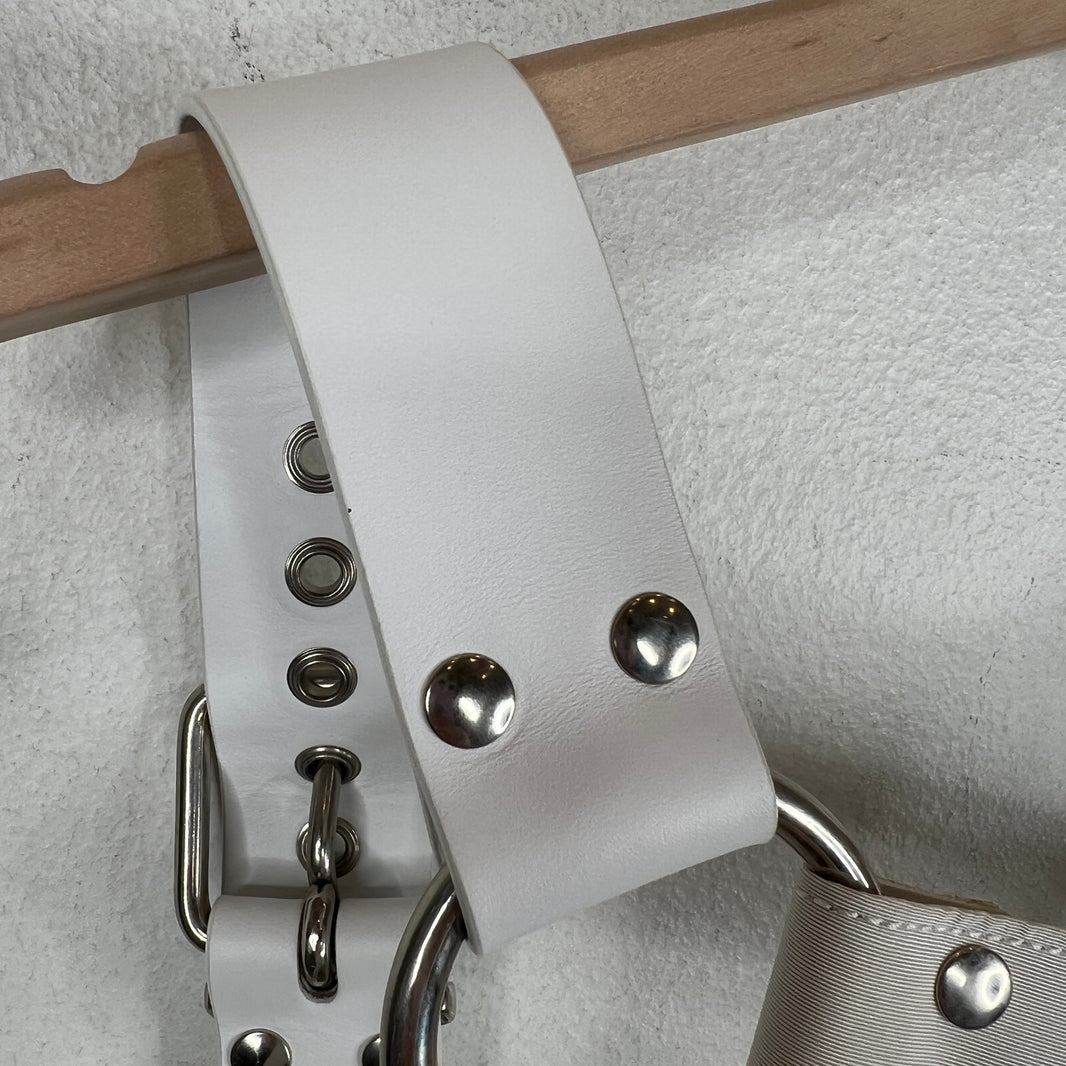 Alyx White Leather Chest Harness