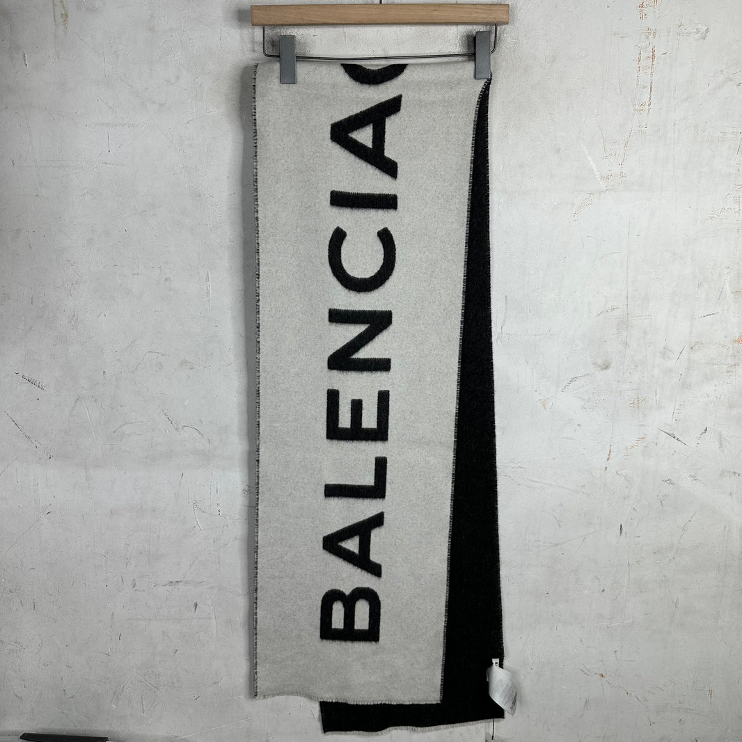 Balenciaga Cashmere Logo Scarf