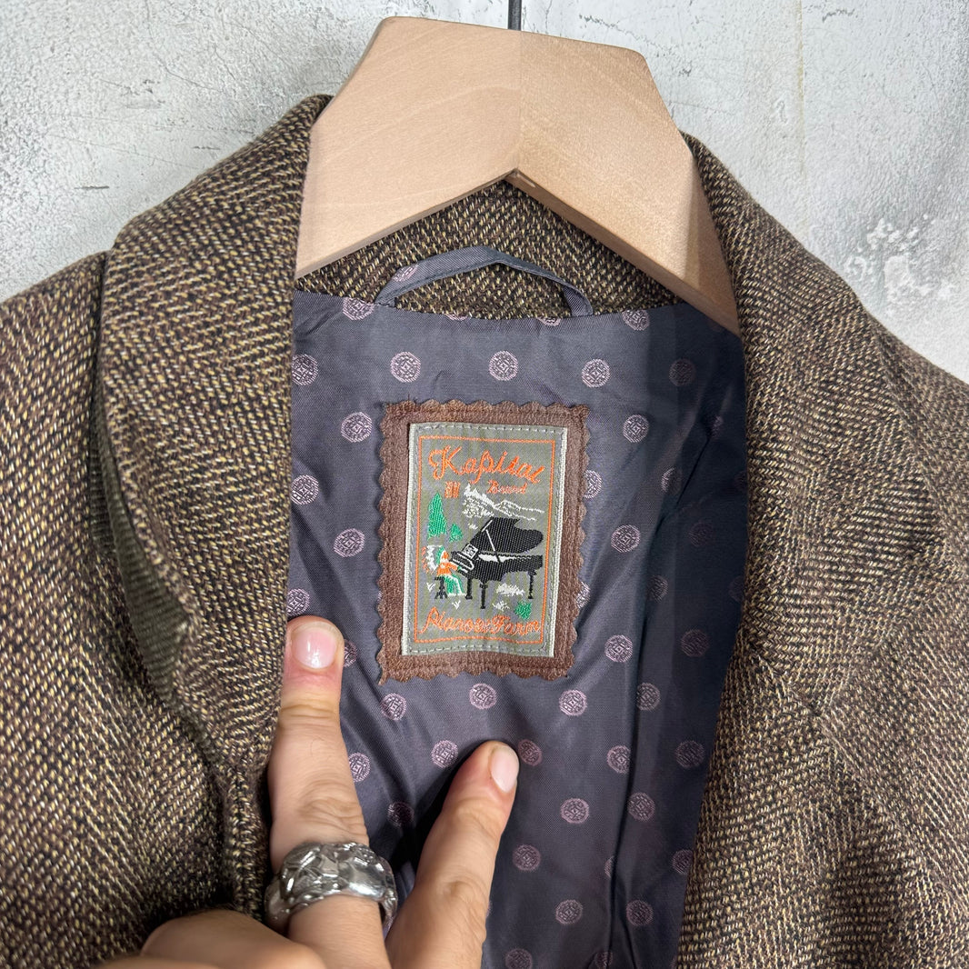 Kapital Tweed Piano Farm Trench Coat