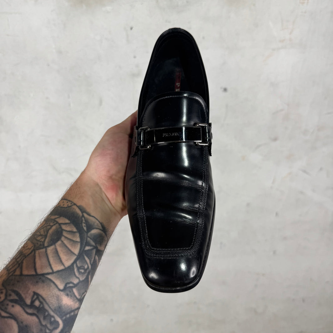 Prada Metal Strap Loafer