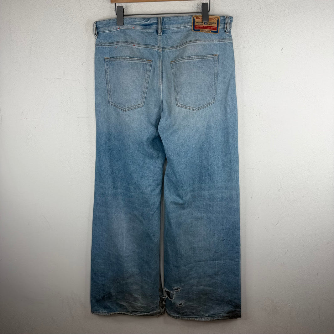 Diesel Baggy Blue Distressed Jeans