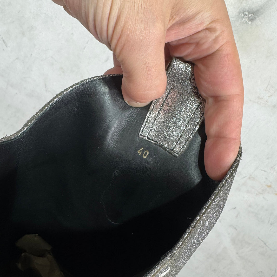 Margiela Cracked Silver Western Boots