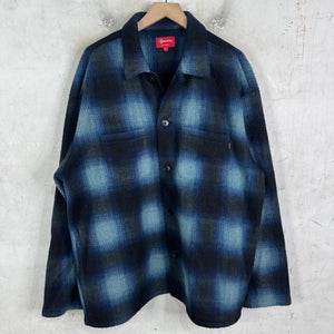 Supreme Navy Shadow Plaid Flannel