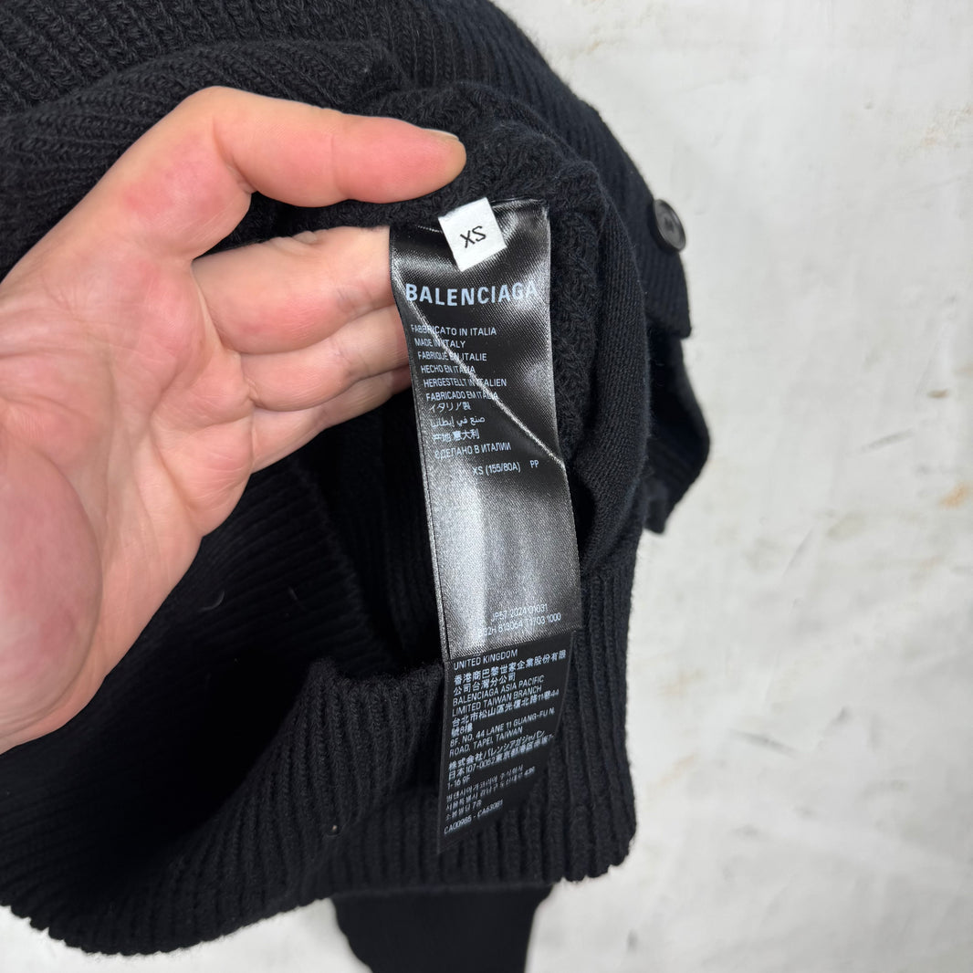Balenciaga Black Knitted Cardigan