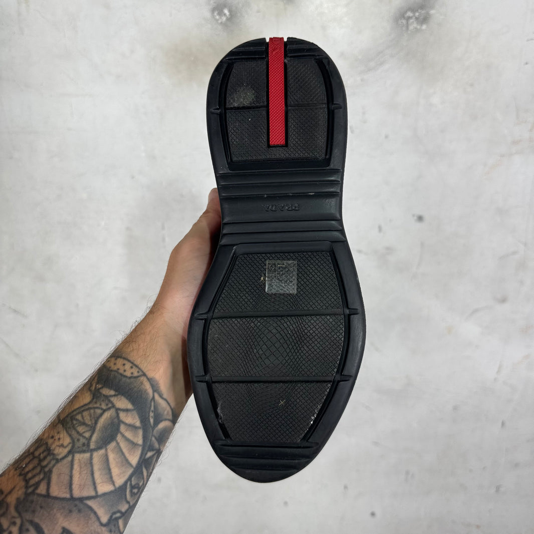 Prada Triple Black Flat Leather Americas Cup