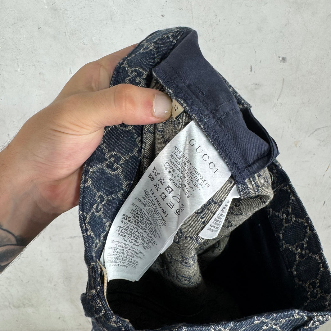 Gucci Monogram Leather Emblem Jeans