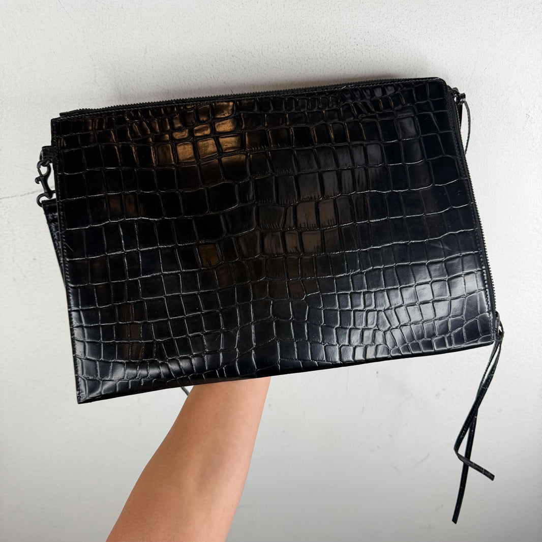 Balenciaga Sample Croc Cagole Clutch