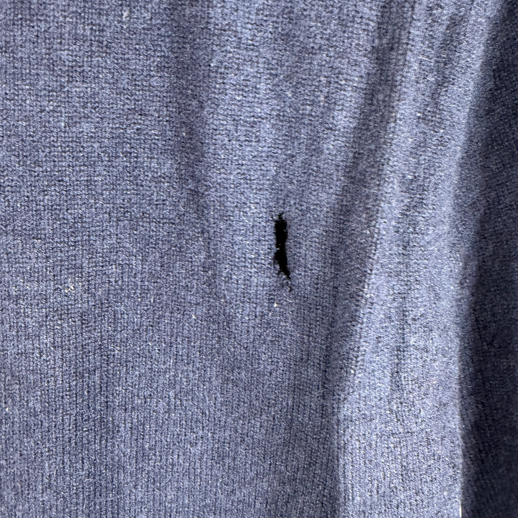 RRL Navy V-Neck Cashmere Sweater