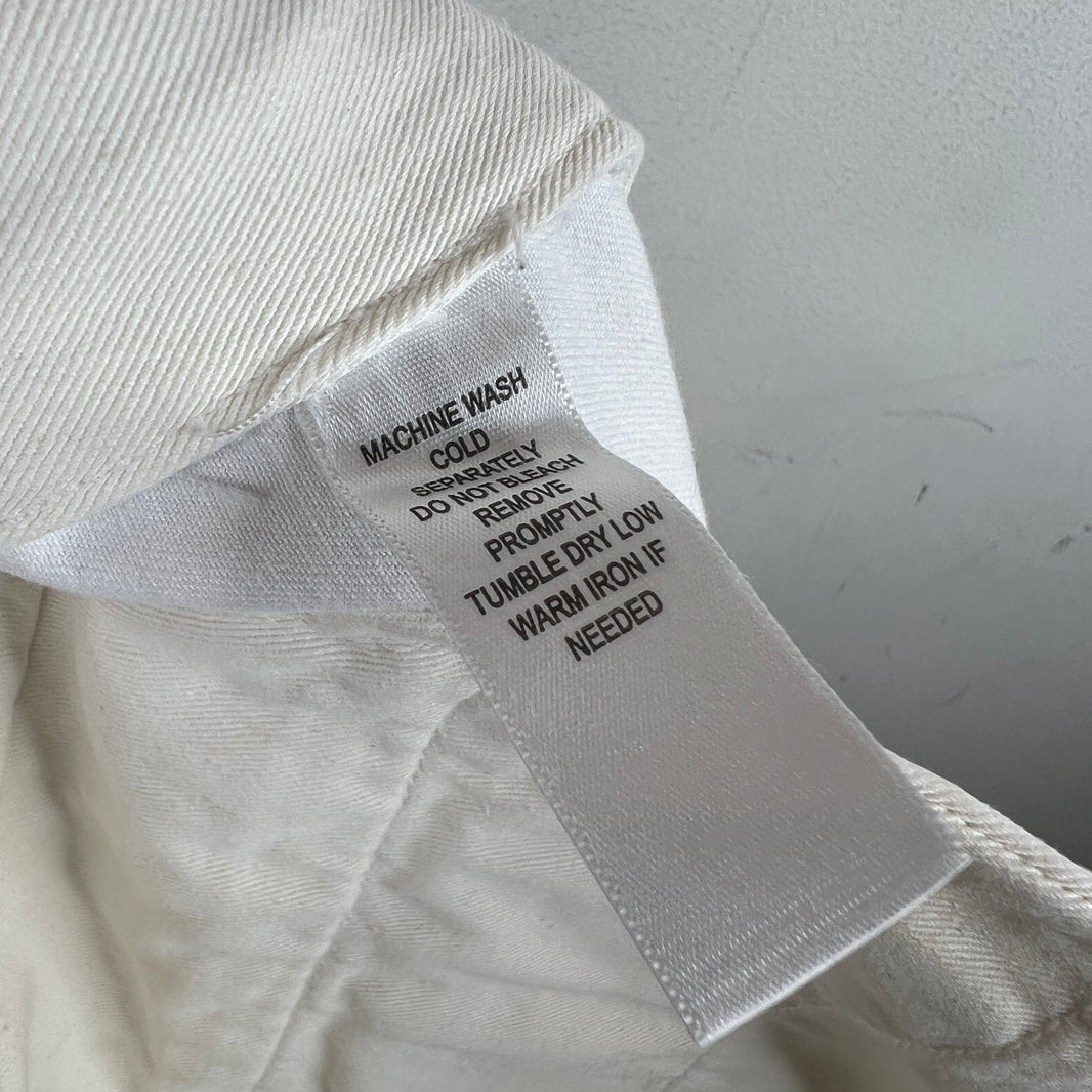 RRL White Cropped Shorts