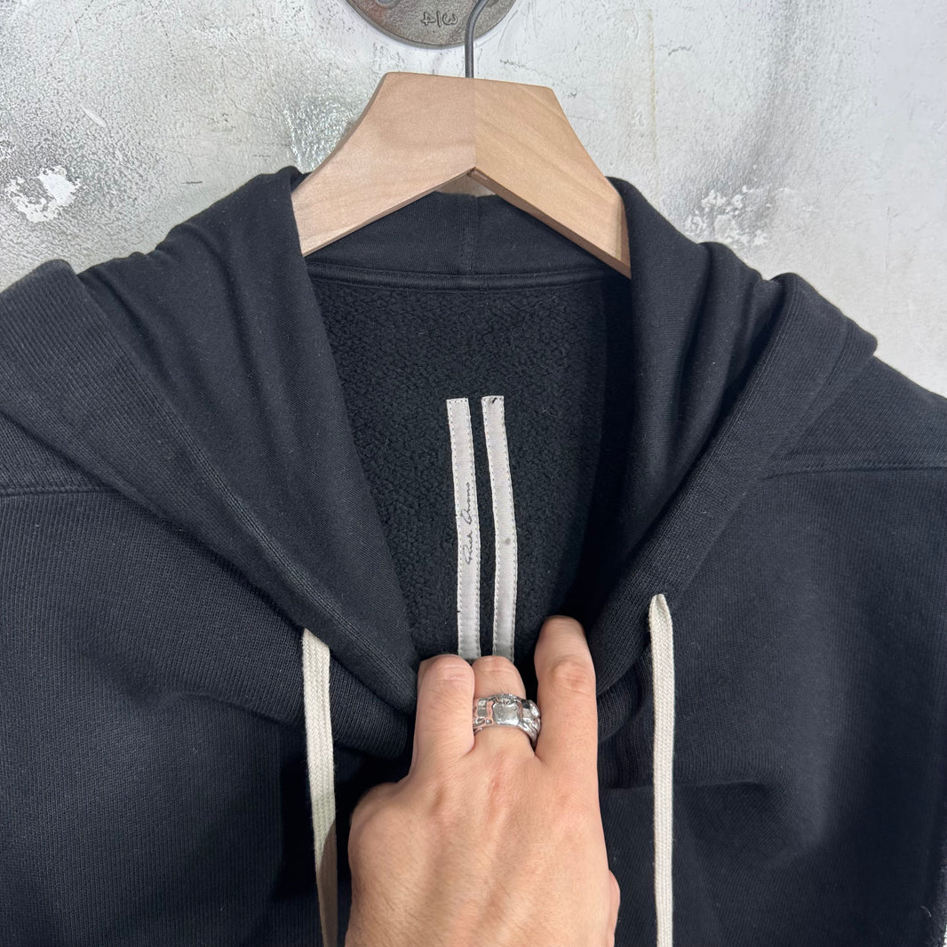 Rick Owens Black Sleeveless Hoodie