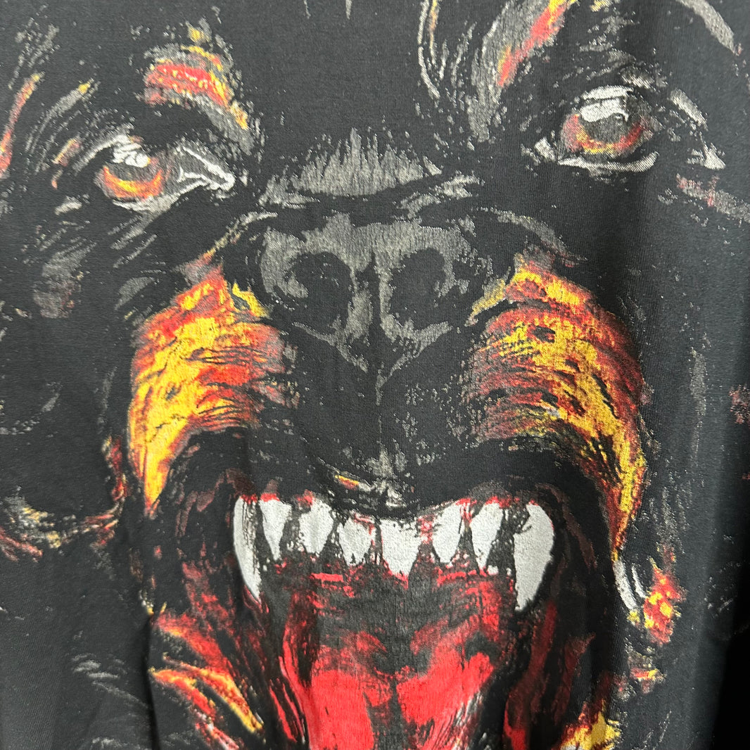 Givenchy Painted Black Rottweiler T-Shirt