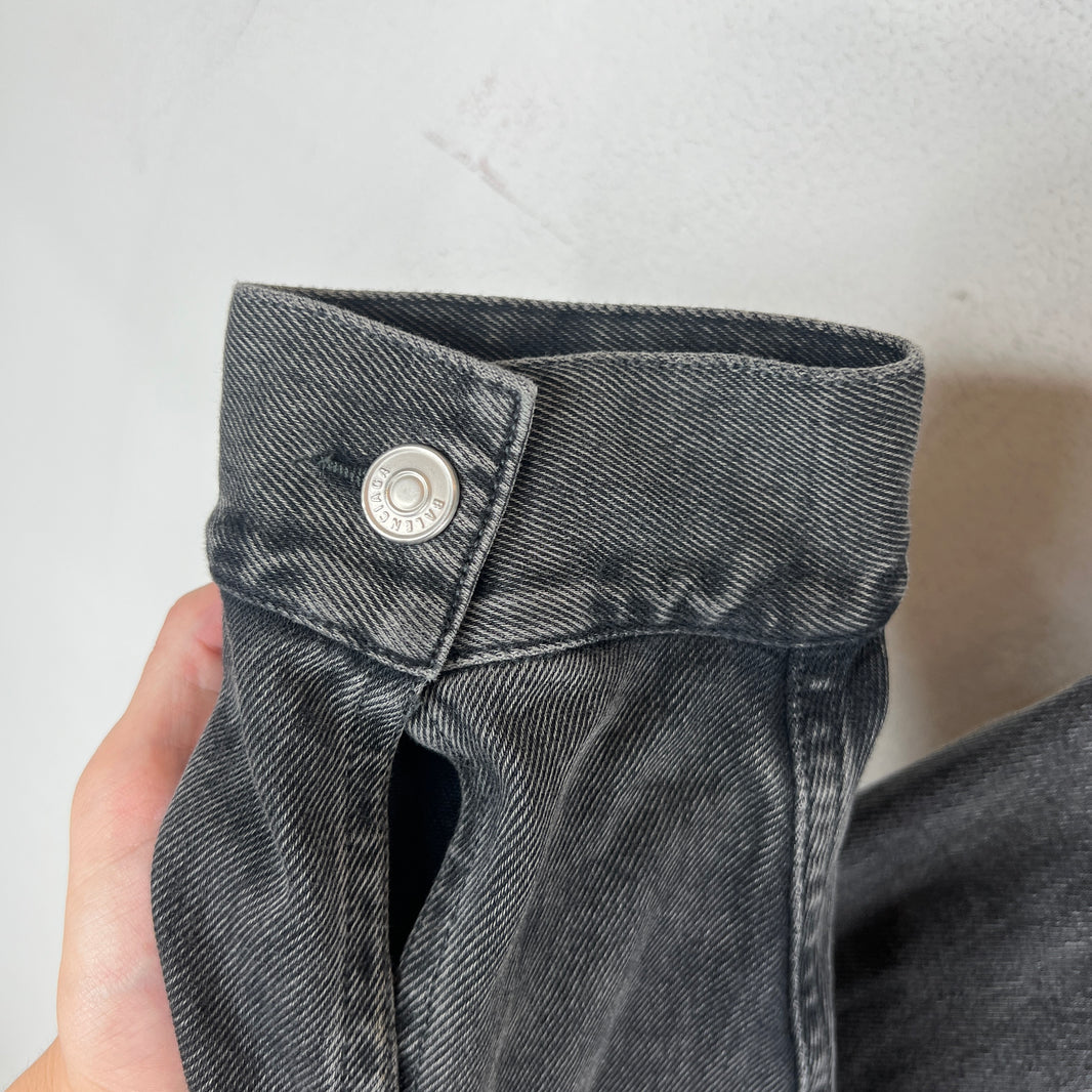 Balenciaga Sample Thin Black Wash Denim Jacket