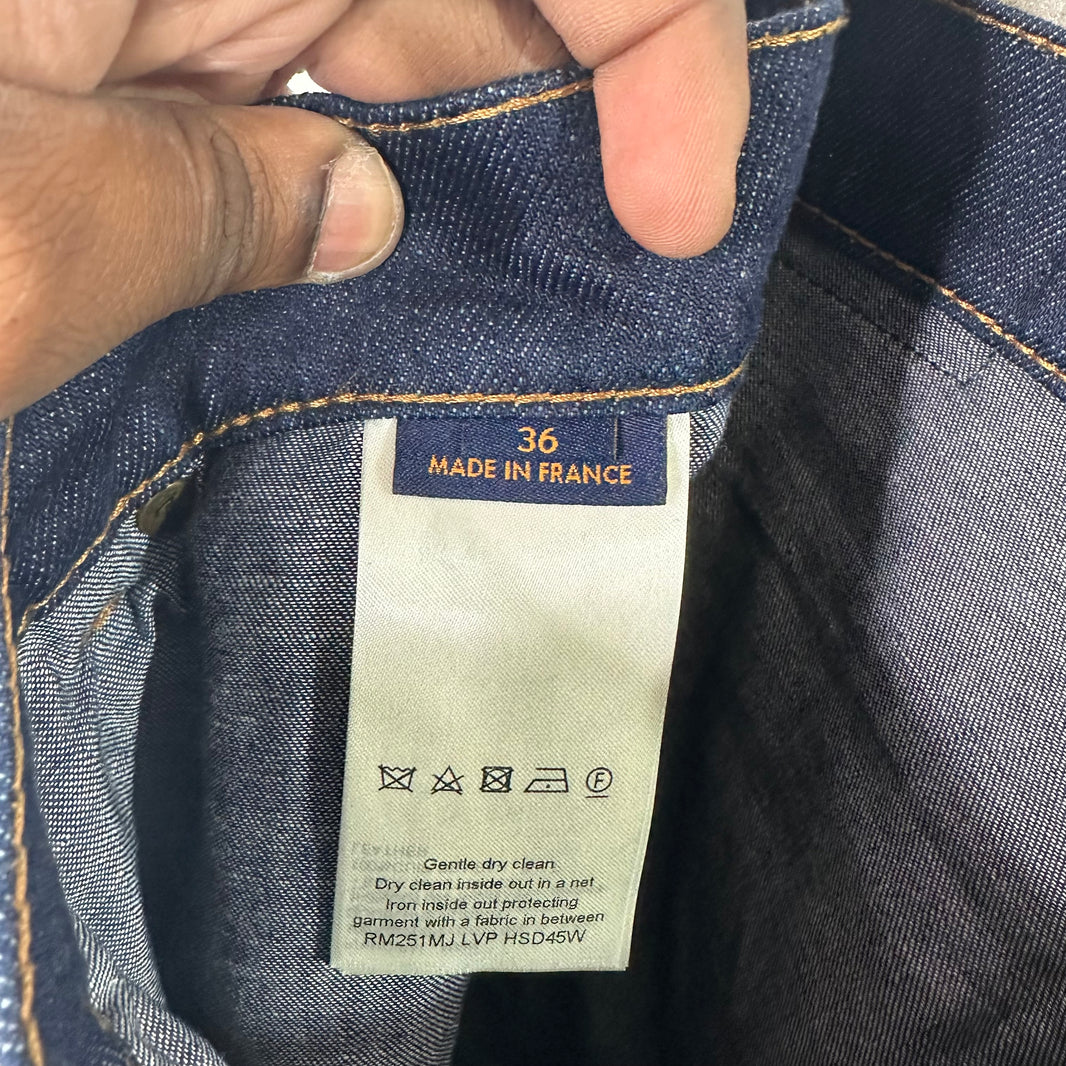 Louis Vuitton Dark Wash Monogram Blue Jeans