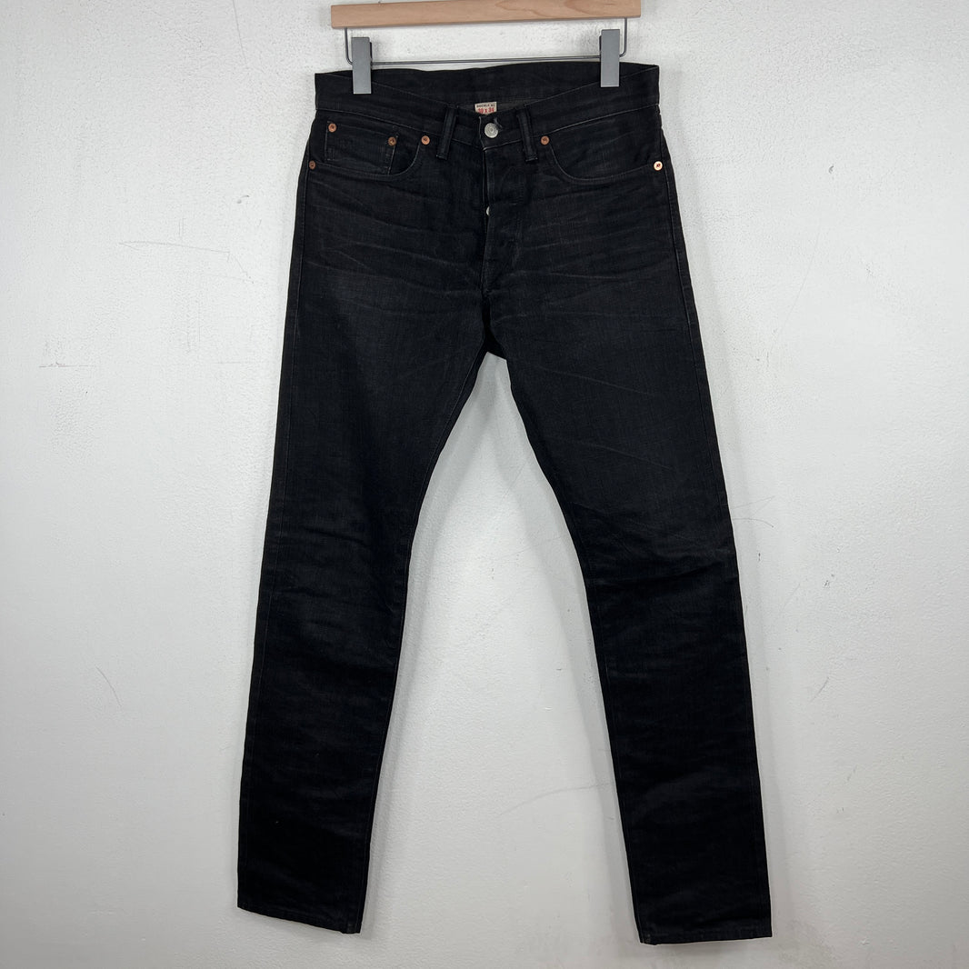 RRL Black Slim Fit Denim Jeans