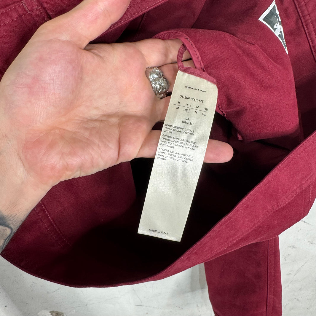 DRKSHDW Maroon Moleskin Worker Jacket
