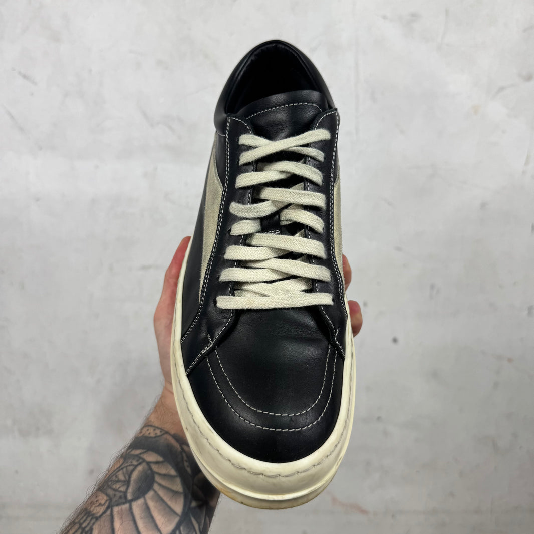 Rick Owens Black Leather Vans