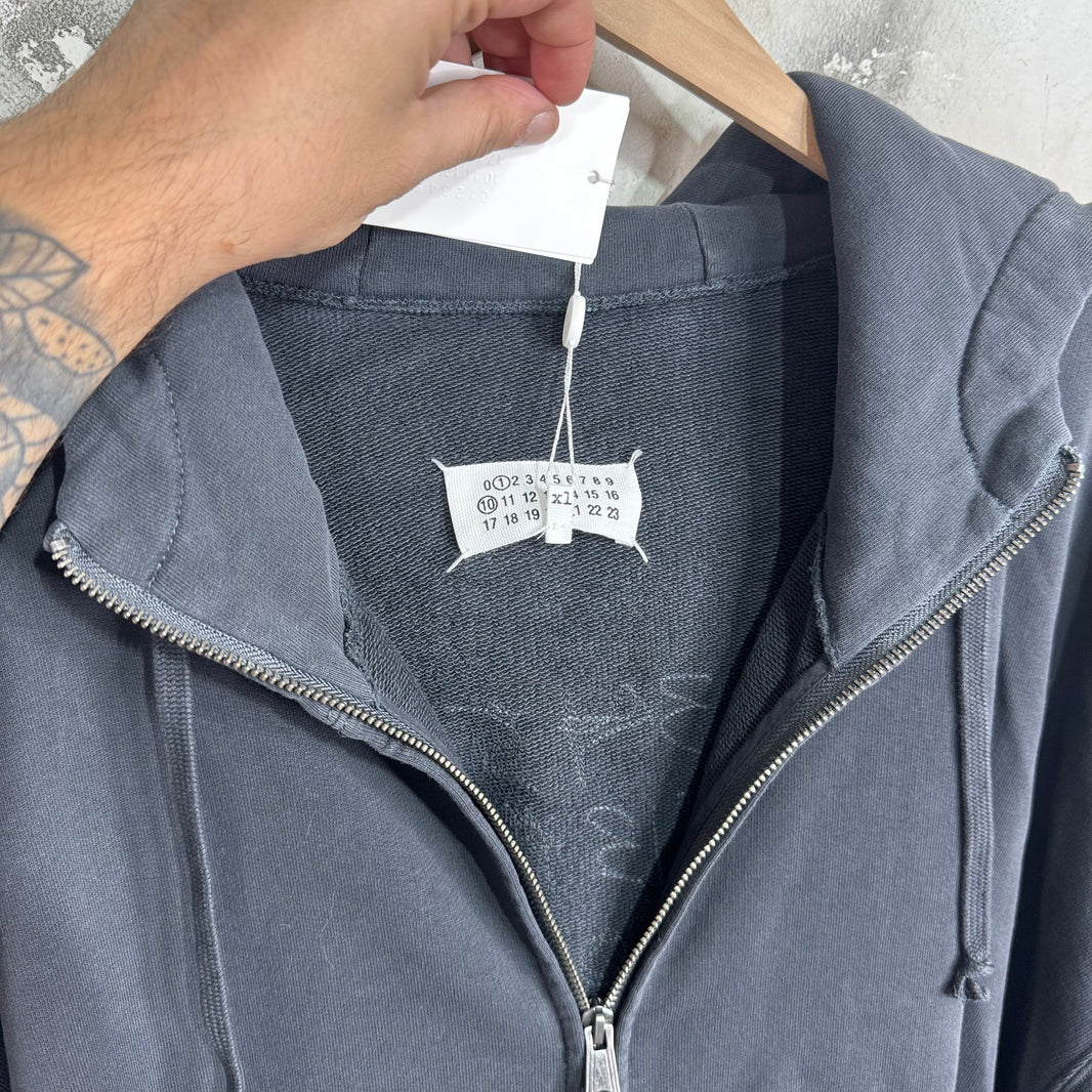 Margiela BNWT Embroidered Logo Zip Hoodie