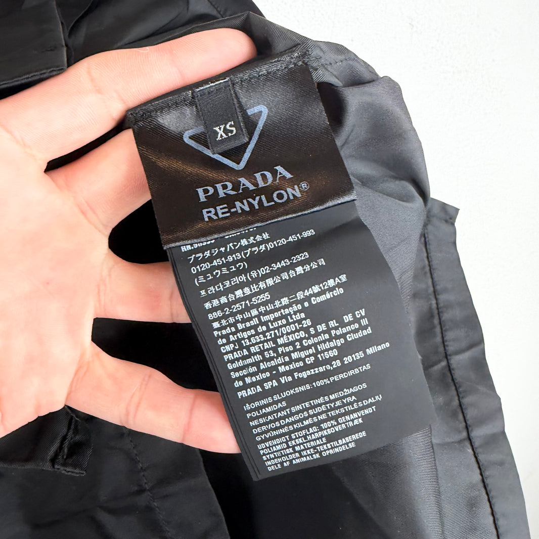 Prada Re-Nylon Convertible Cargo Snap Button Shirt