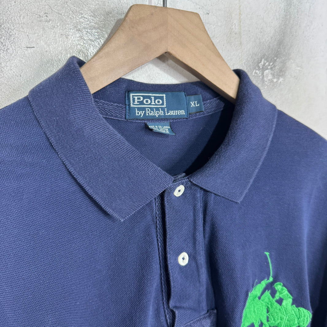 Ralph Lauren Navy/Green Double Horse Polo