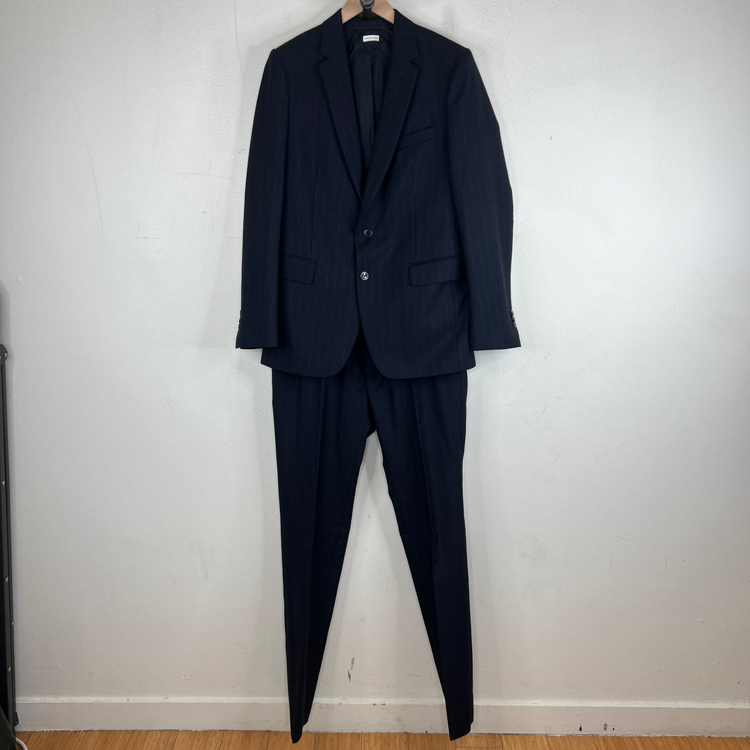 Dries Van Noten Striped Navy Suit Set