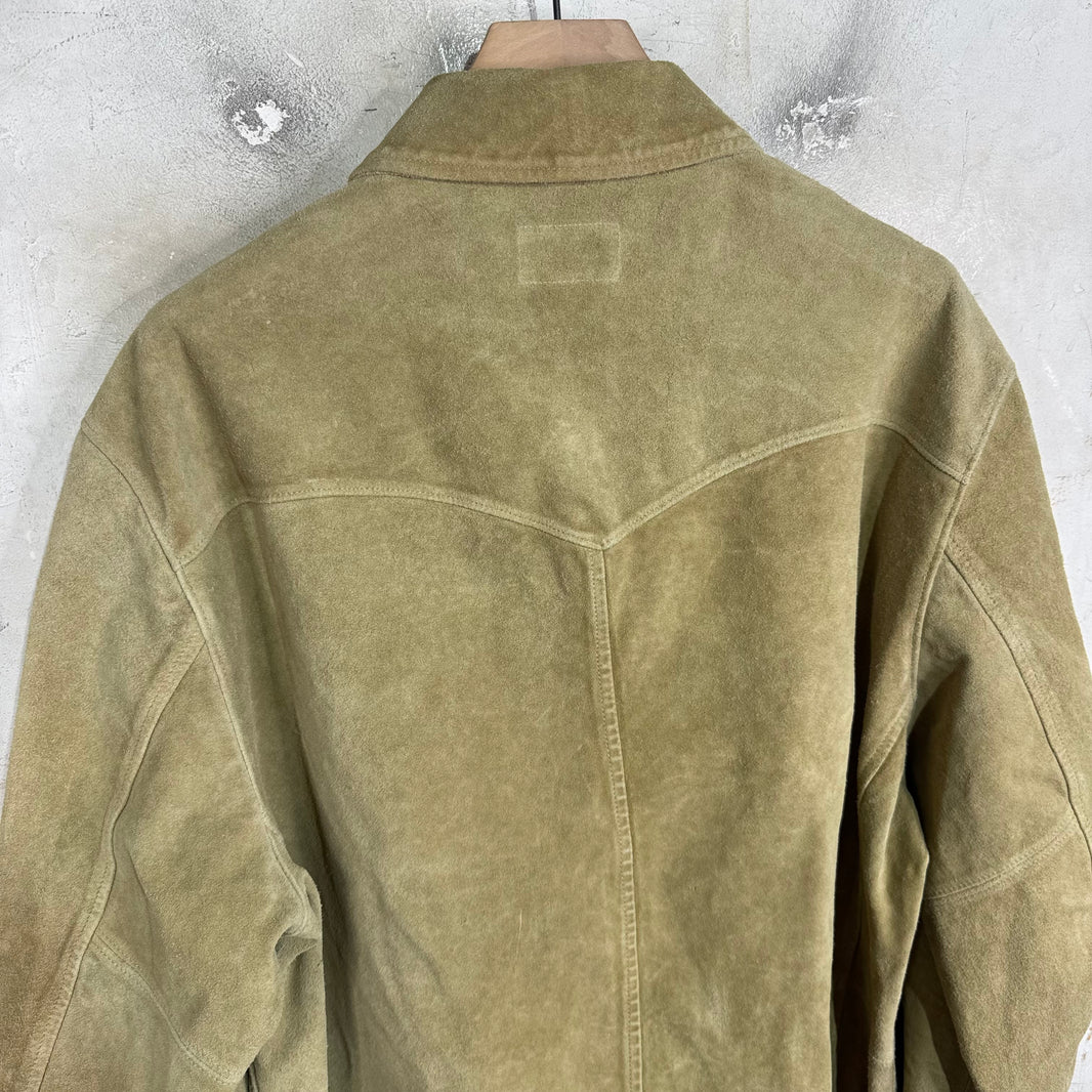 RRL Suede Conched Button Western Jacket