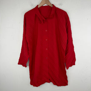 Issey Miyake Me Pleats Red L/S Shirt