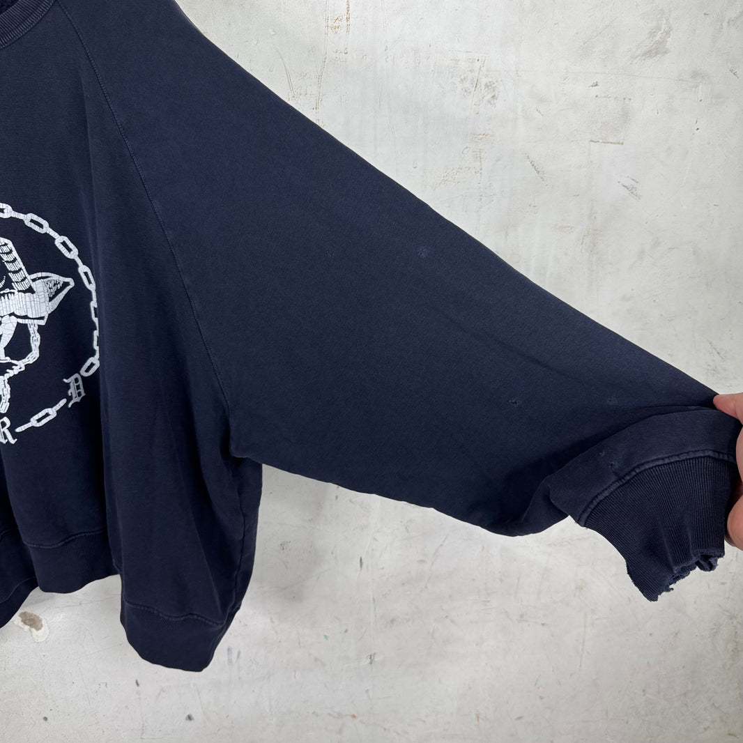 ERD Distressed Chaine Raglan Crewneck