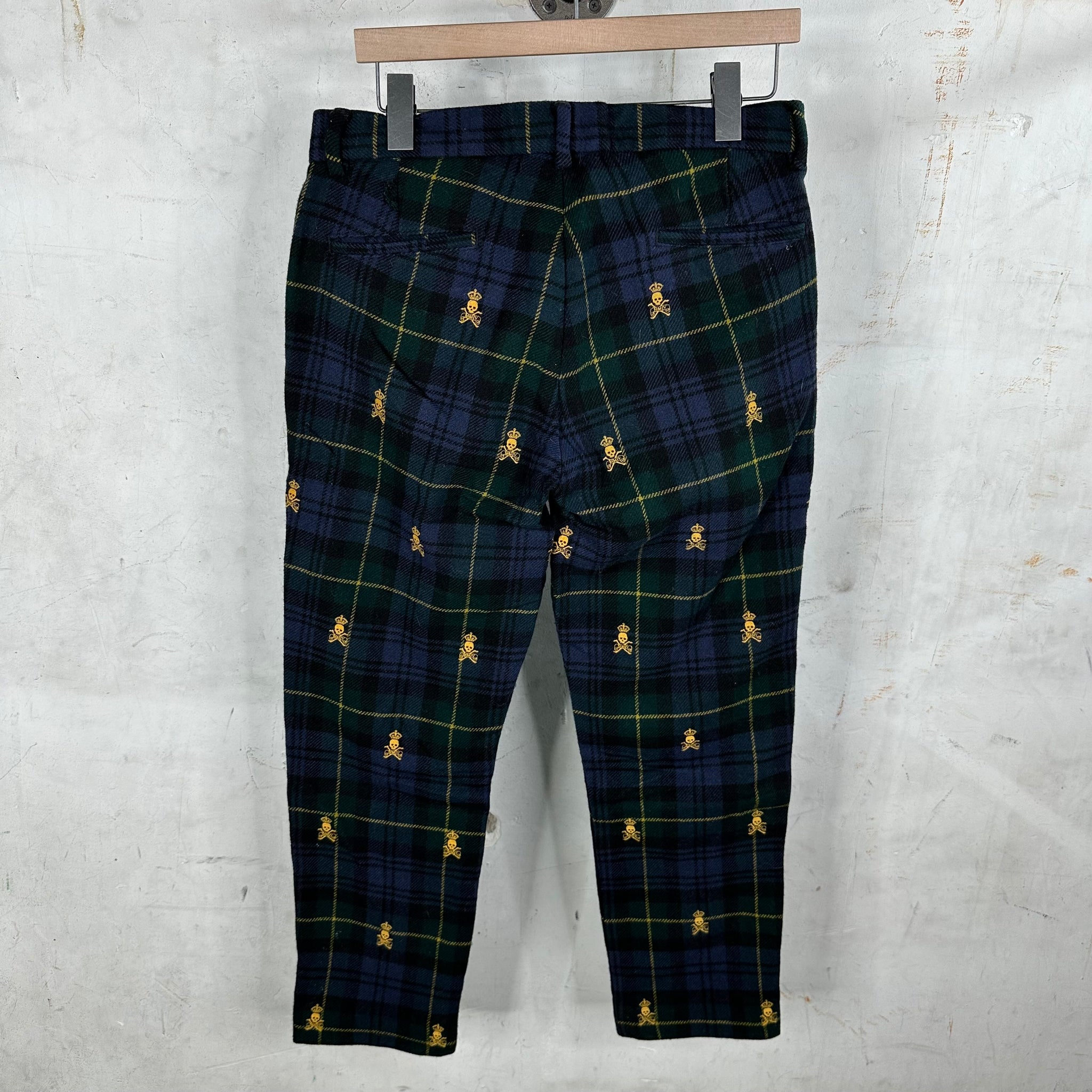 Polo Rugby Wool Plaid Skull Trousers