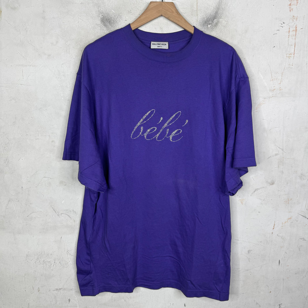 Balenciaga Bebe Rhinestone T-Shirt