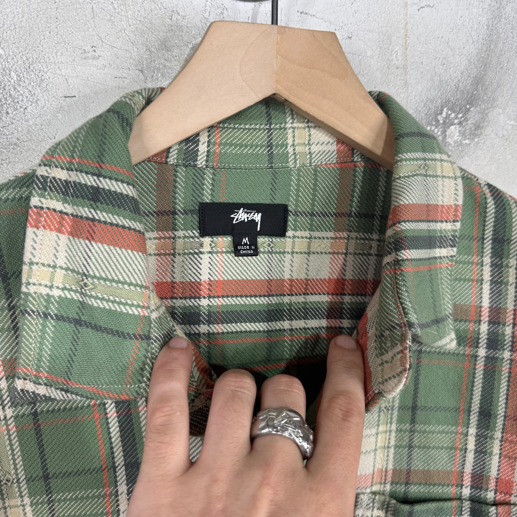 Stussy Green Cotton Flannel