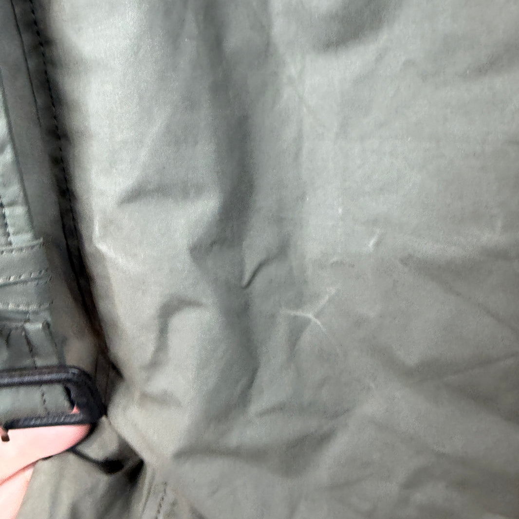 Prada Olive Green Nylon Trench Coat