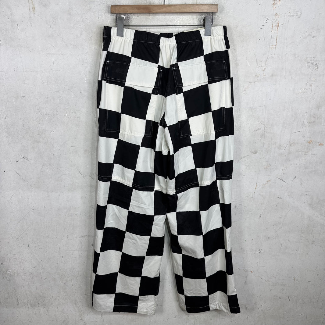Jil Sander Runway Checkerboard Canvas Pants