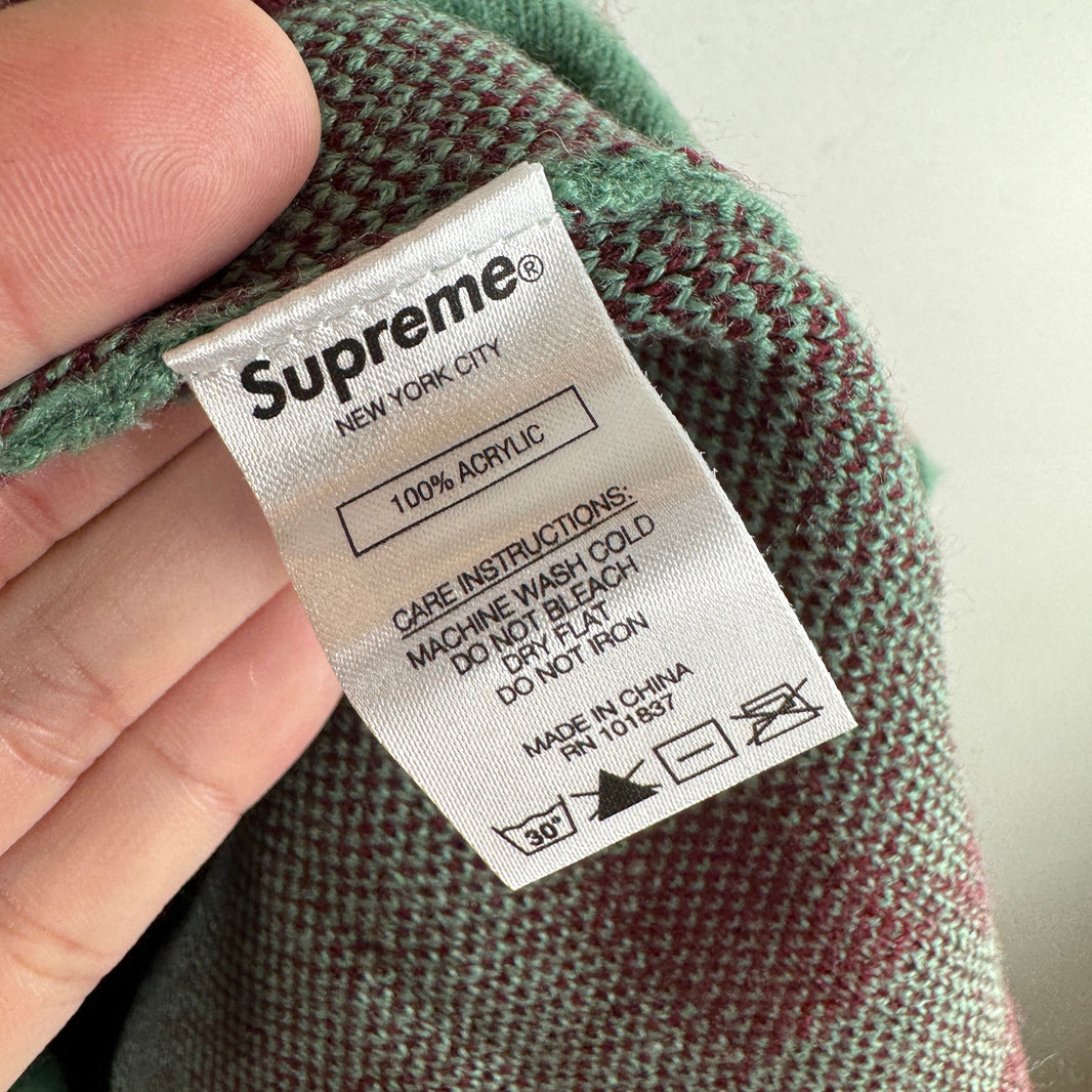 Supreme Green Checkered Cardigan