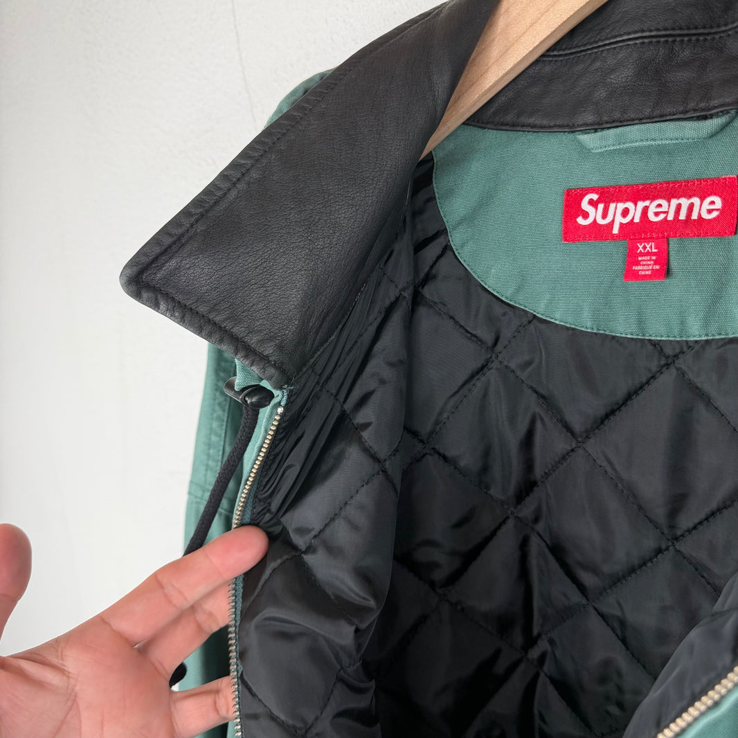 Supreme Leather Collar Work Jacket