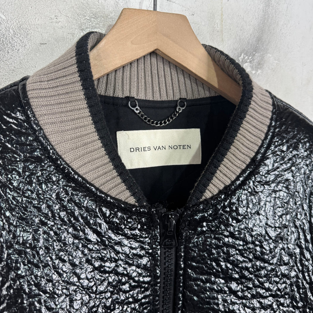 Dries Van Noten PVC Coated Back Zip Bomber