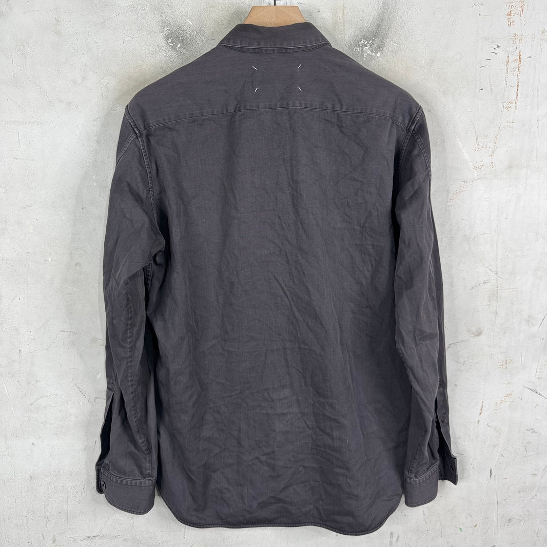 Margiela Faded Chore Snapped Button Shirt