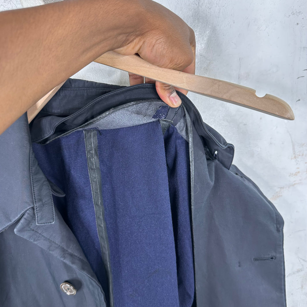Jil Sander Navy Coated Trenchcoat