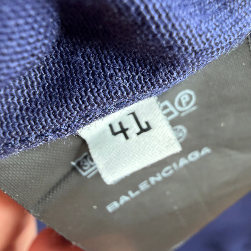 Balenciaga Runway Blue Military Button Up Shirt