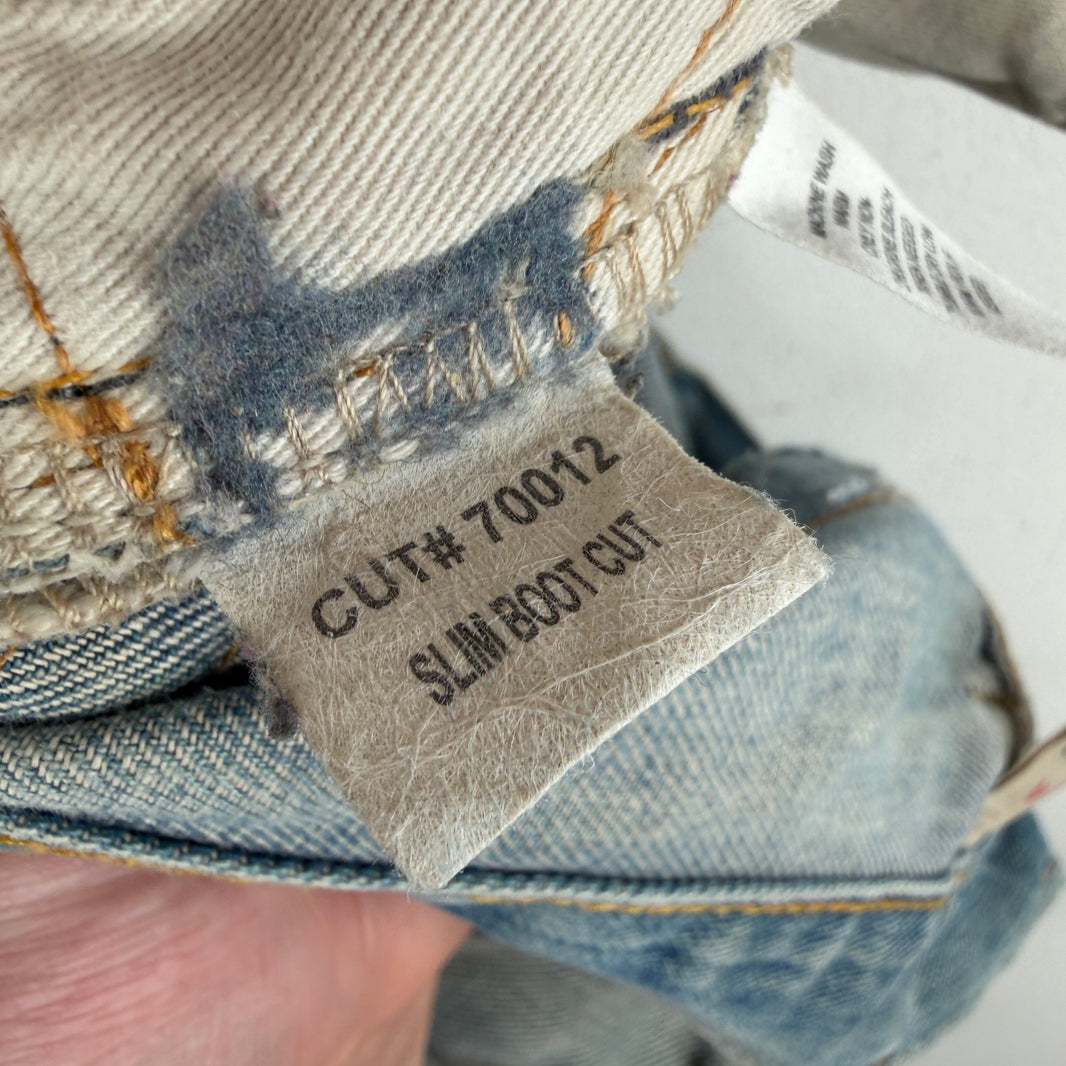 RRL Chopped Distressed Denim Shorts