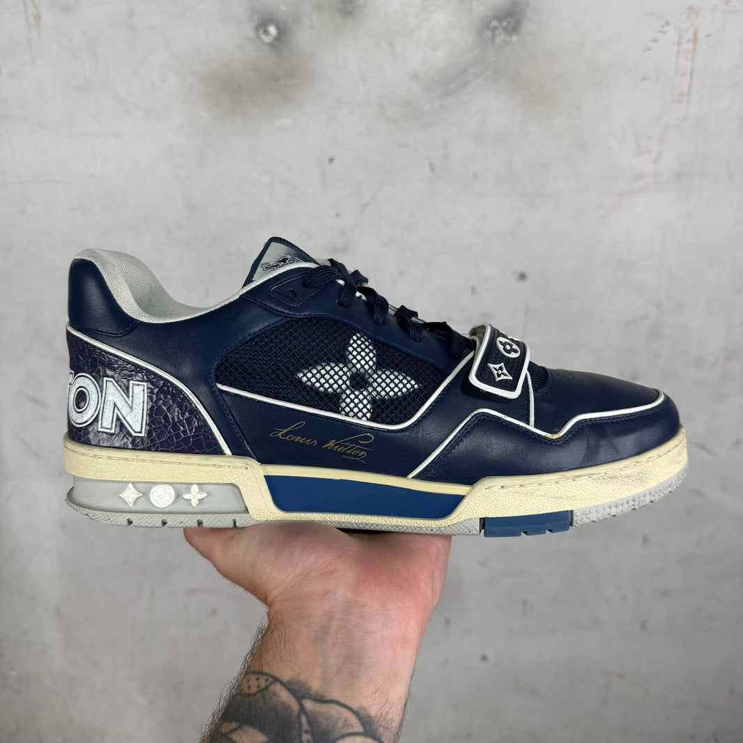Louis Vuitton Navy Strap Pop-Up Trainers