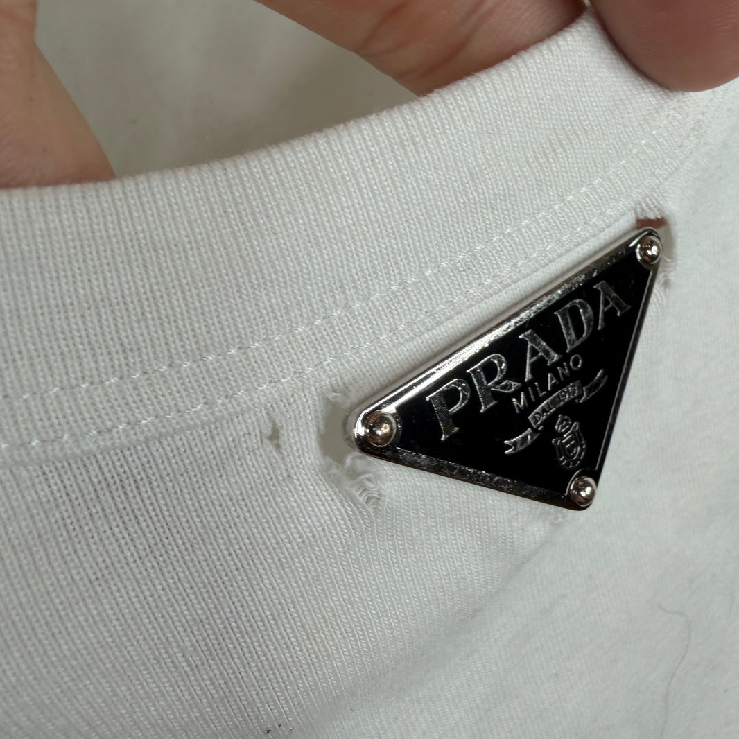 Prada White Badge Tank Top