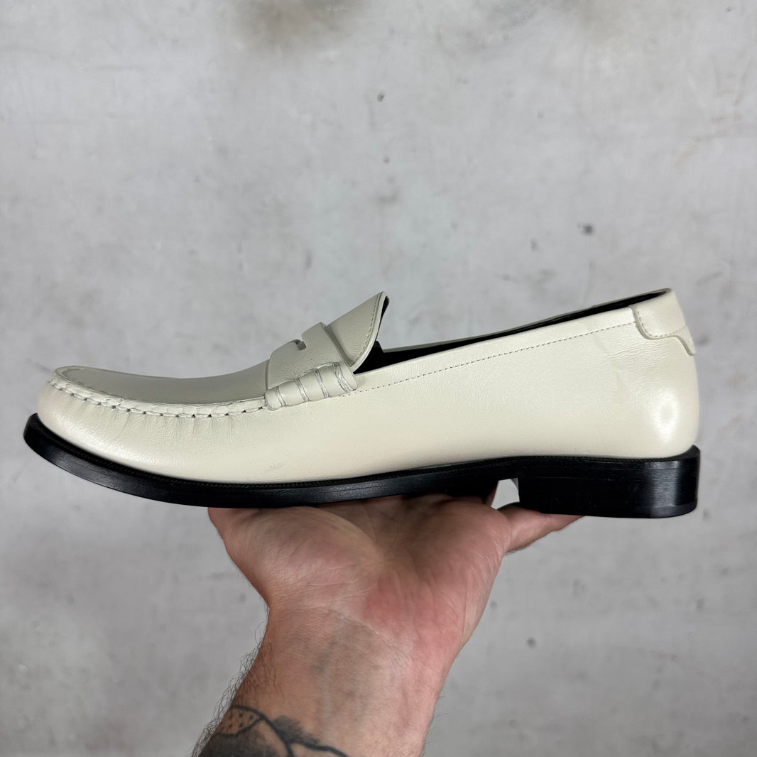 Saint Laurent Logo Beige Loafers